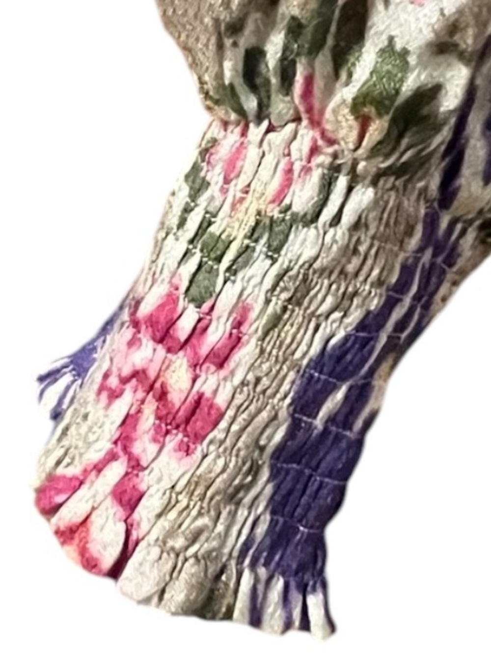 Oliphant Metallic Ikat Blouse & Maxi Skirt Set Pink Purple Gold Size Medium - Picture 9 of 14